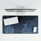 Vibrant City Lights Nightscape Gaming Desk Mat
