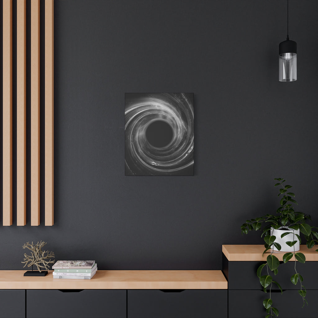Black Hole Deep Space Canvas Art - Galaxy Vortex Wall Decor