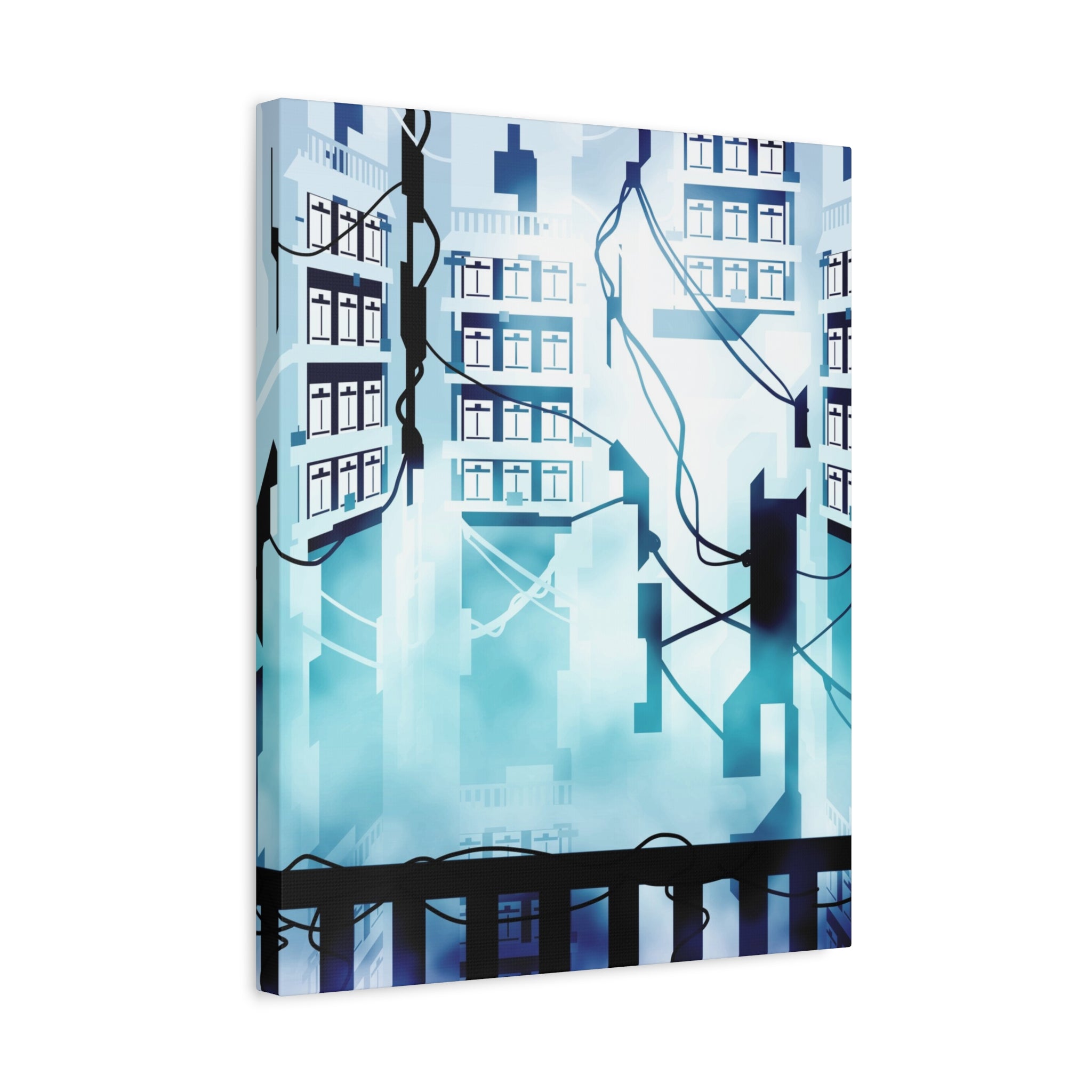 Memory Chamber Canvas Wall Art - Futuristic Sci-Fi Interior Decor