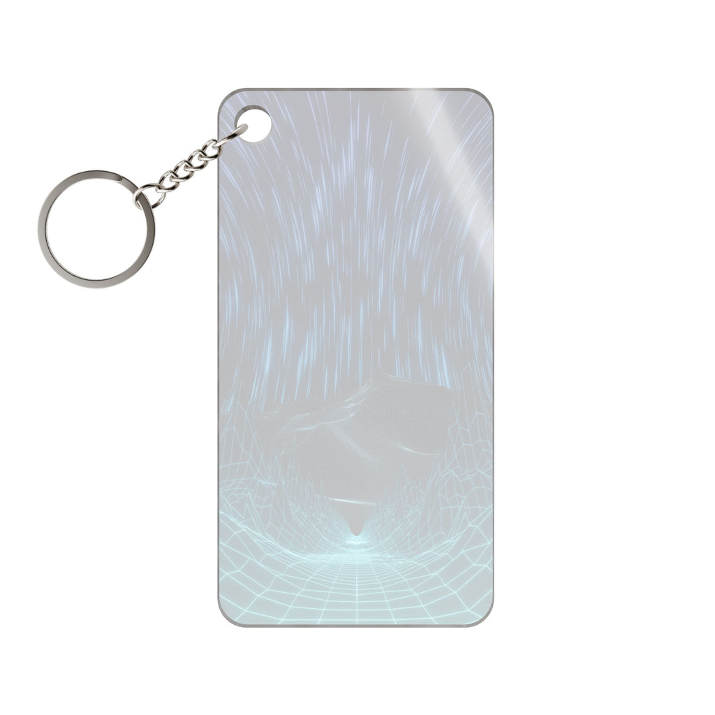Cyber Wave Escape Keychain - Synthwave Acrylic Charm
