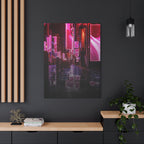 Japanese City Punk FX.3 Canvas Wall Art - Cyberpunk Tokyo Street Decor