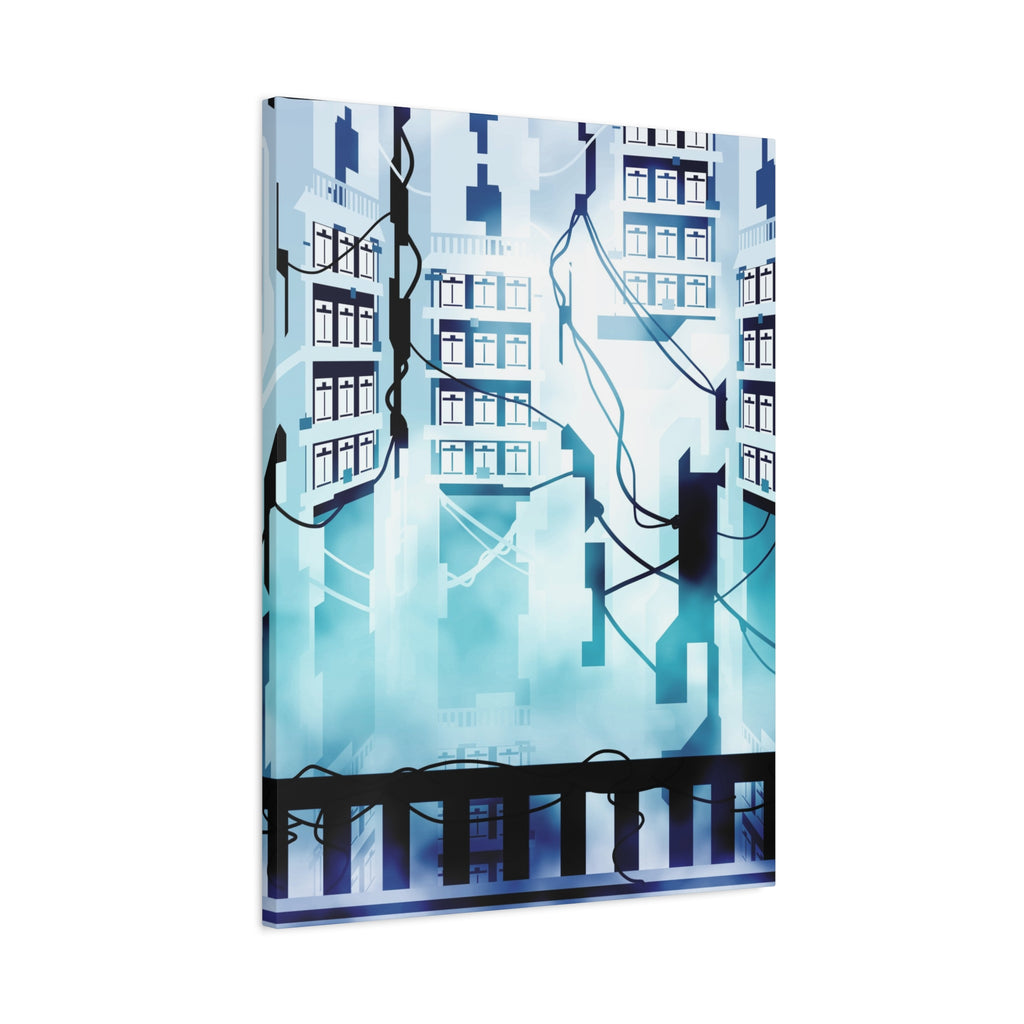 Memory Chamber Canvas Wall Art - Futuristic Sci-Fi Interior Decor