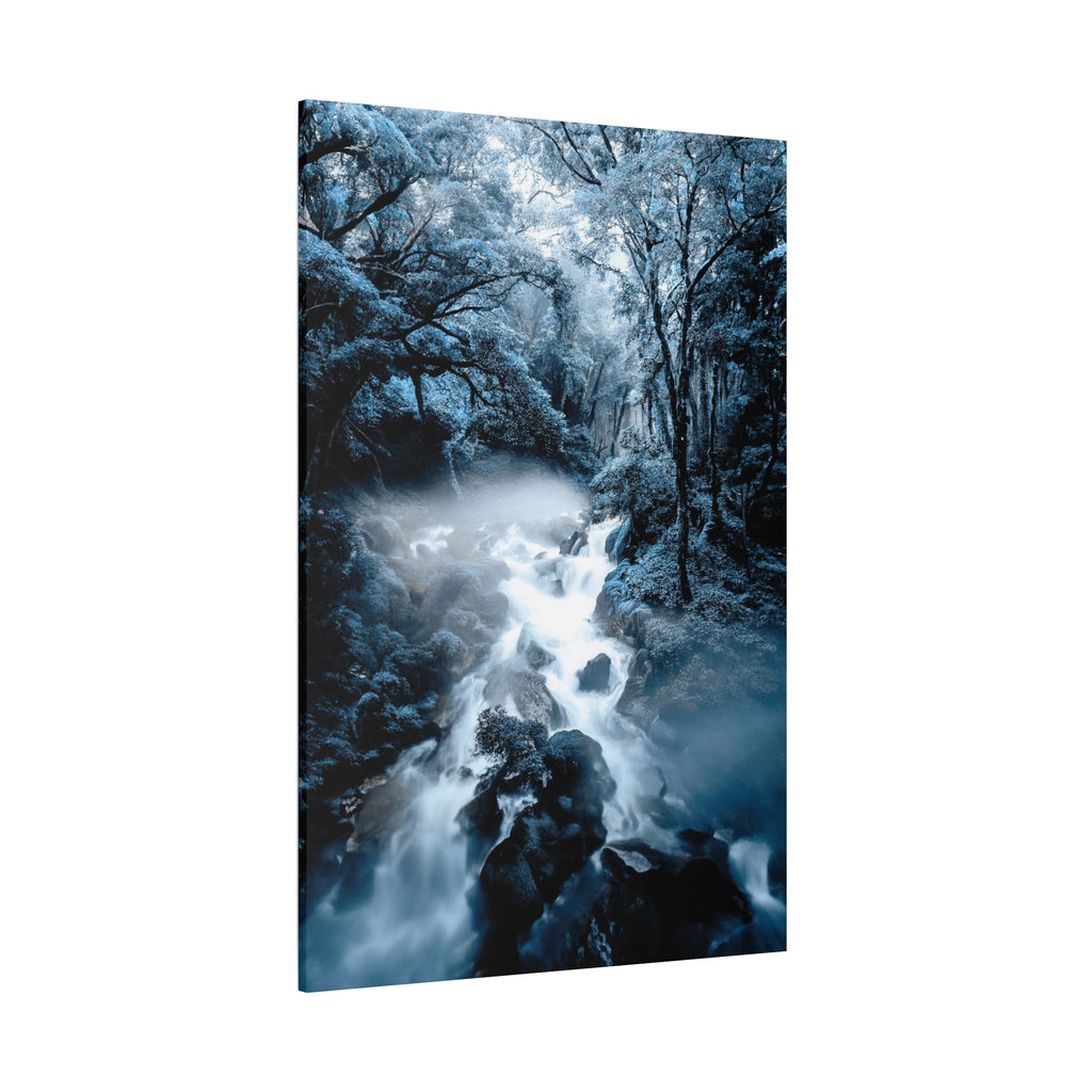 Frozen Forest Canvas Wall Art - Winter Wonderland Nature Decor