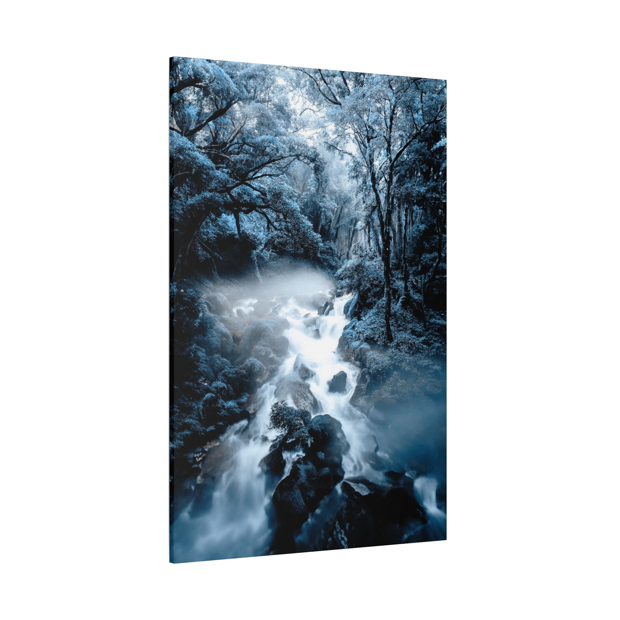 Frozen Forest Canvas Wall Art - Winter Wonderland Nature Decor