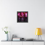 Japanese City Punk FX Framed Poster - Neon Alley Cyberpunk Art
