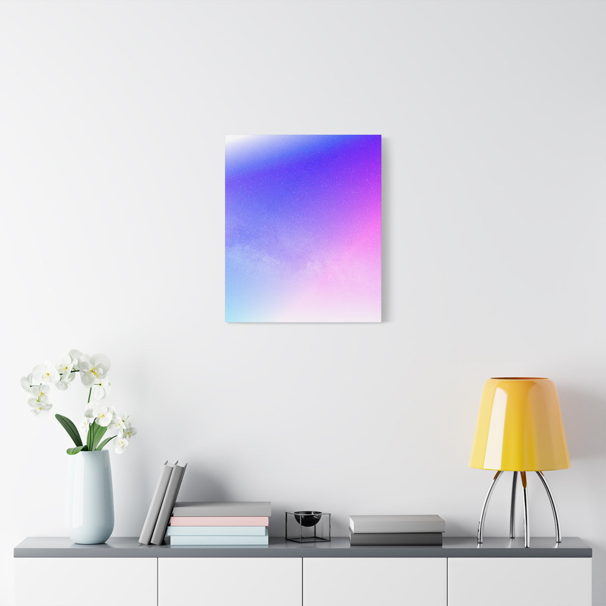 Starfield Space Galaxy Canvas Wall Art - Cosmic Purple Decor