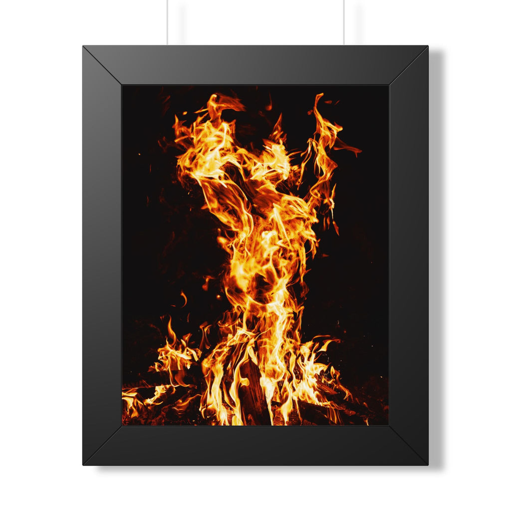Phoenix Fire Framed Poster - Mythical Fire Bird Wall Art