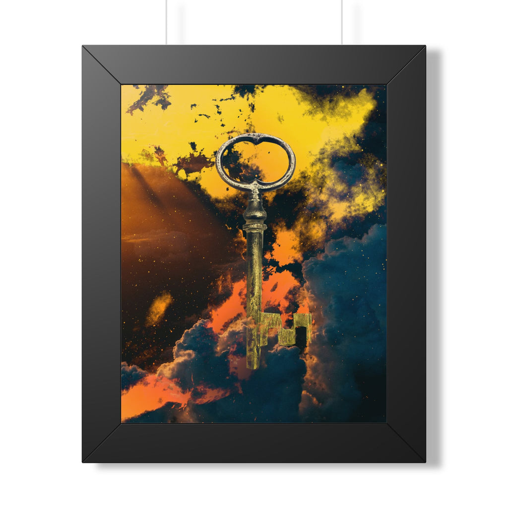Key To The Kingdom Framed Poster - Fantasy Mysterious Wall Art