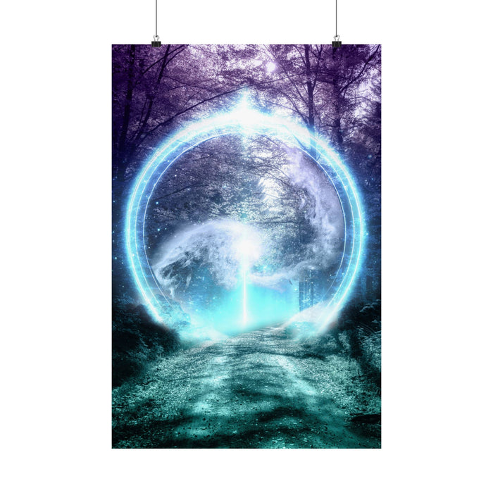 Lost Forest Magic Portal Poster Print - Mystical Fantasy Art