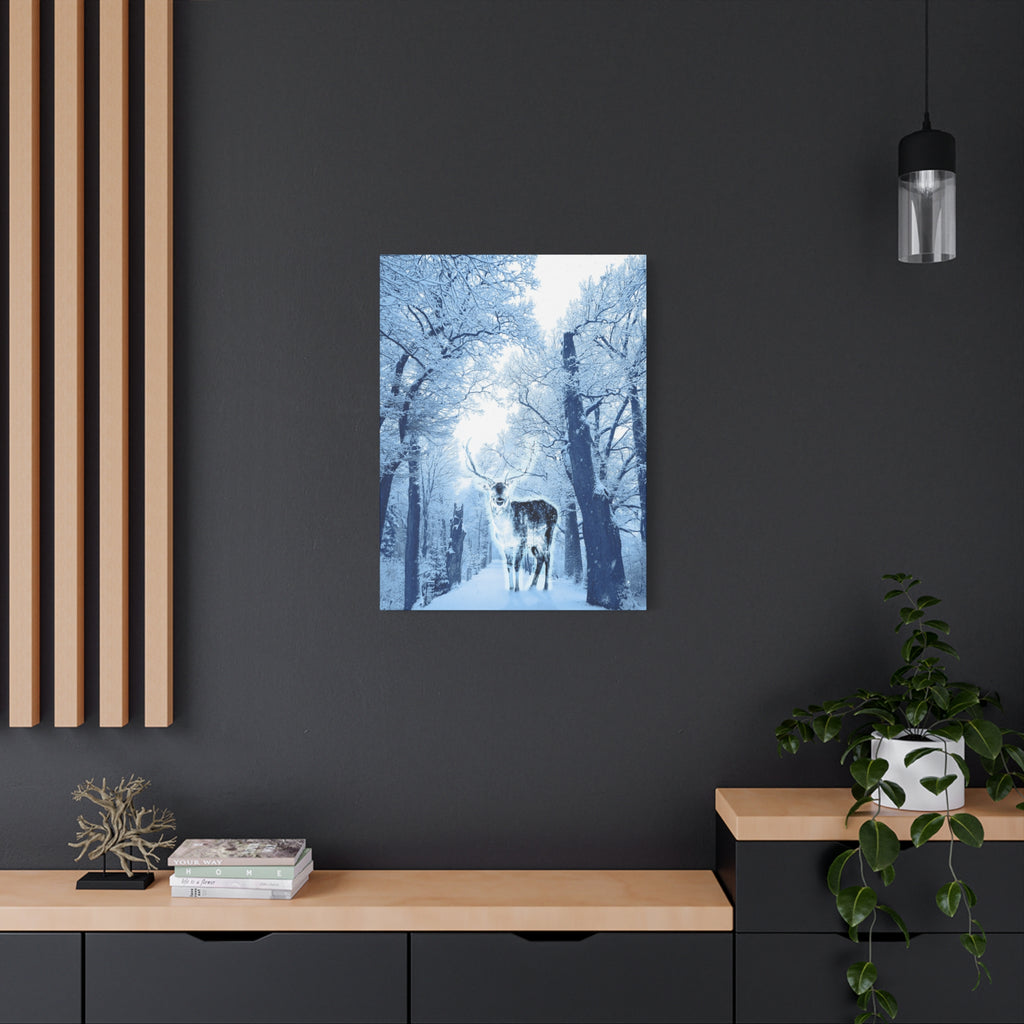 Cosmic Deer Canvas Wall Art - Celestial Animal Decor