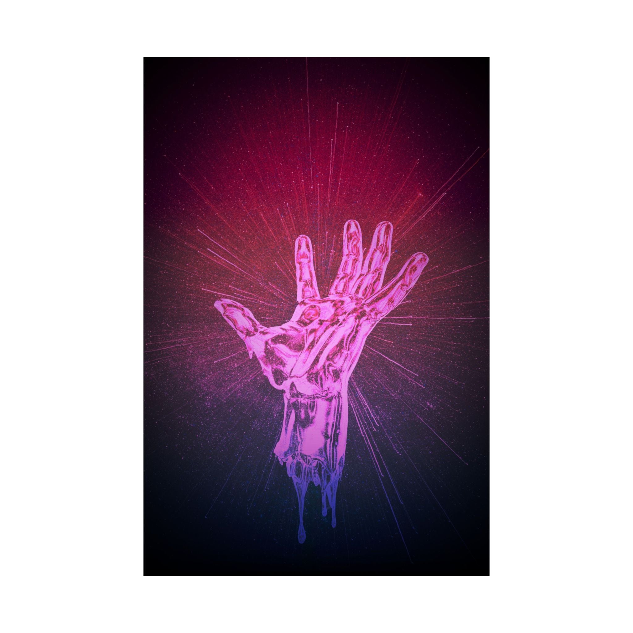 Hand of the Stars Poster Print - Celestial Cosmic Art