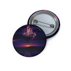 Abandoned Desert City Pin - Dystopian Landscape Button