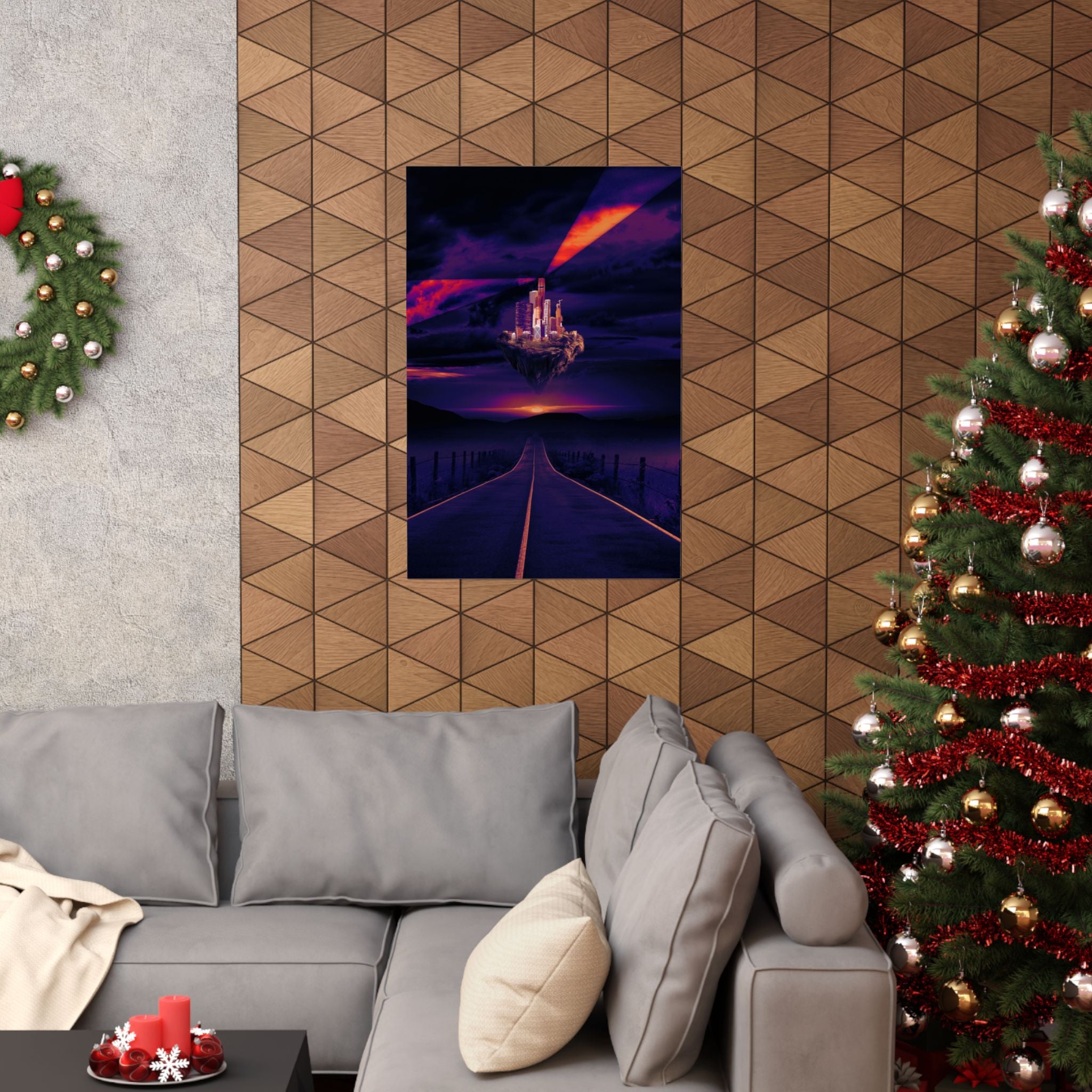Abandoned Desert City Poster - Dystopian Sci-Fi Art Print