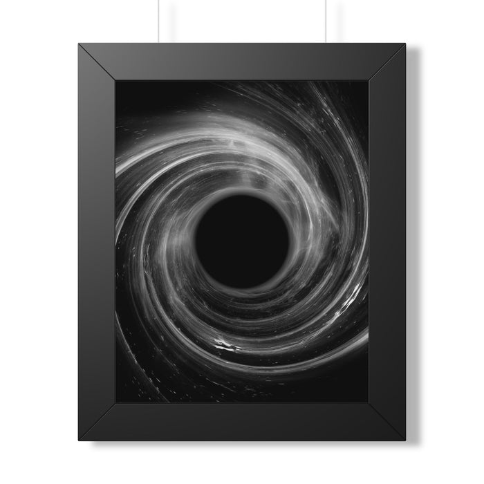Black Hole Framed Poster - Cosmic Space Wall Art