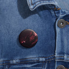 Red Mountain Lake Pin - Nature Landscape Art Button