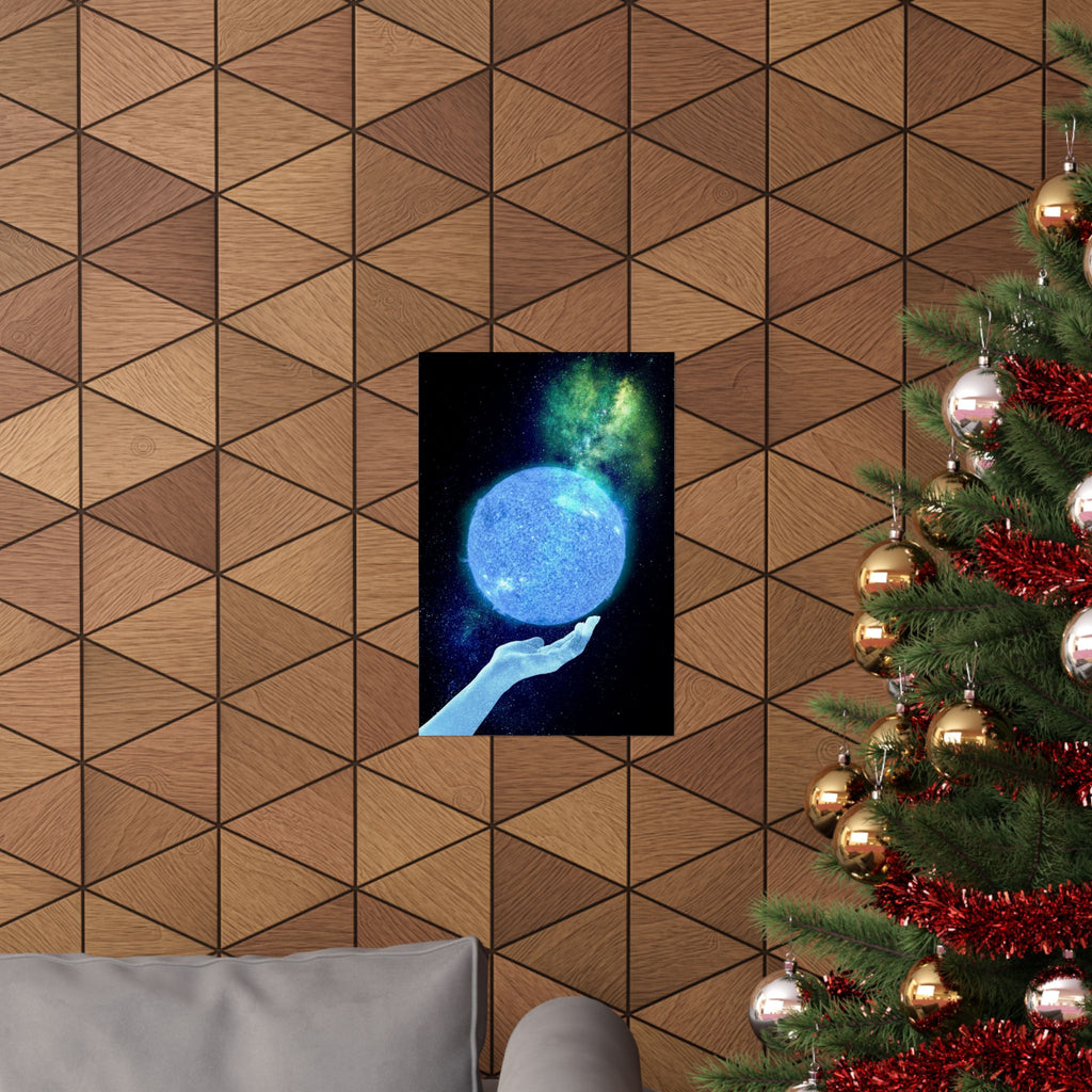 Solar Hand Poster - Abstract Spiritual Cosmic Art Print