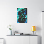 Grunge Paint Blast Canvas Wall Art - Abstract Graffiti Astronaut Decor