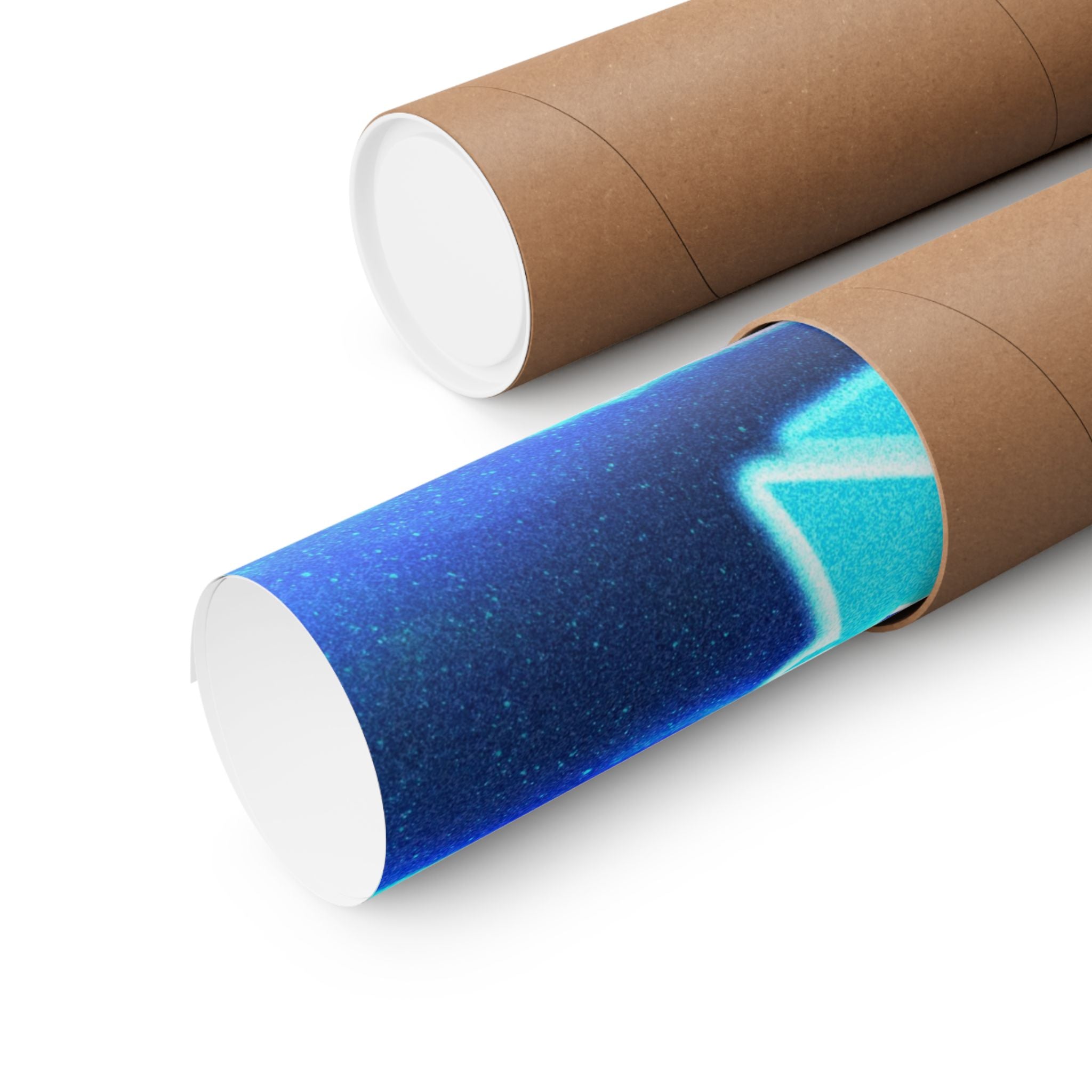 Blue Fox in Space Poster - Celestial Animal Art Print