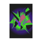 90s Paranoia Vaporwave Poster - Neon Glitch Art Print