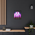 The City of Lights Vibrant Cityscape Canvas Art | Modern Neon Urban Skyline Wall Decor