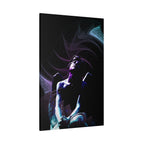 Skybound Canvas Wall Art - Surreal Angel Figure in the Clouds
