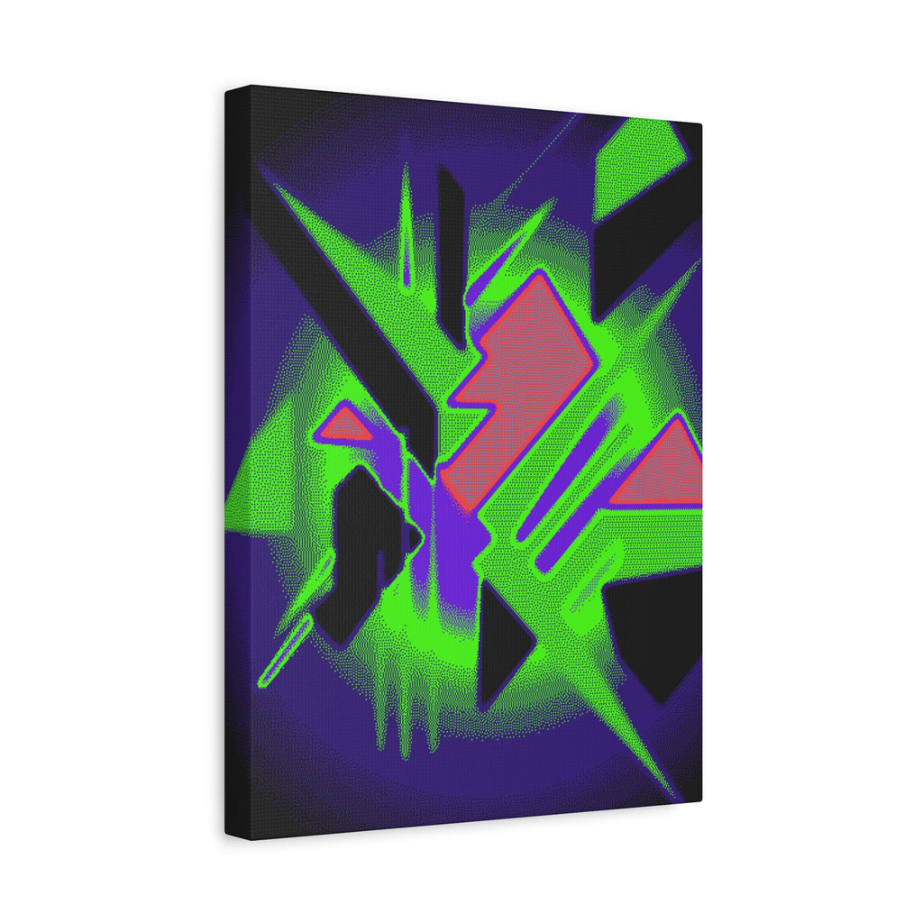 90s Paranoia Canvas Wall Art - Grunge Glitch Trippy Decor