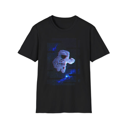 Scanline Spaceman Graphic Tee - Retro CRT Astronaut Shirt