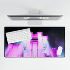 The City of Lights Neon Night Urban Skyline Gaming Mousepad