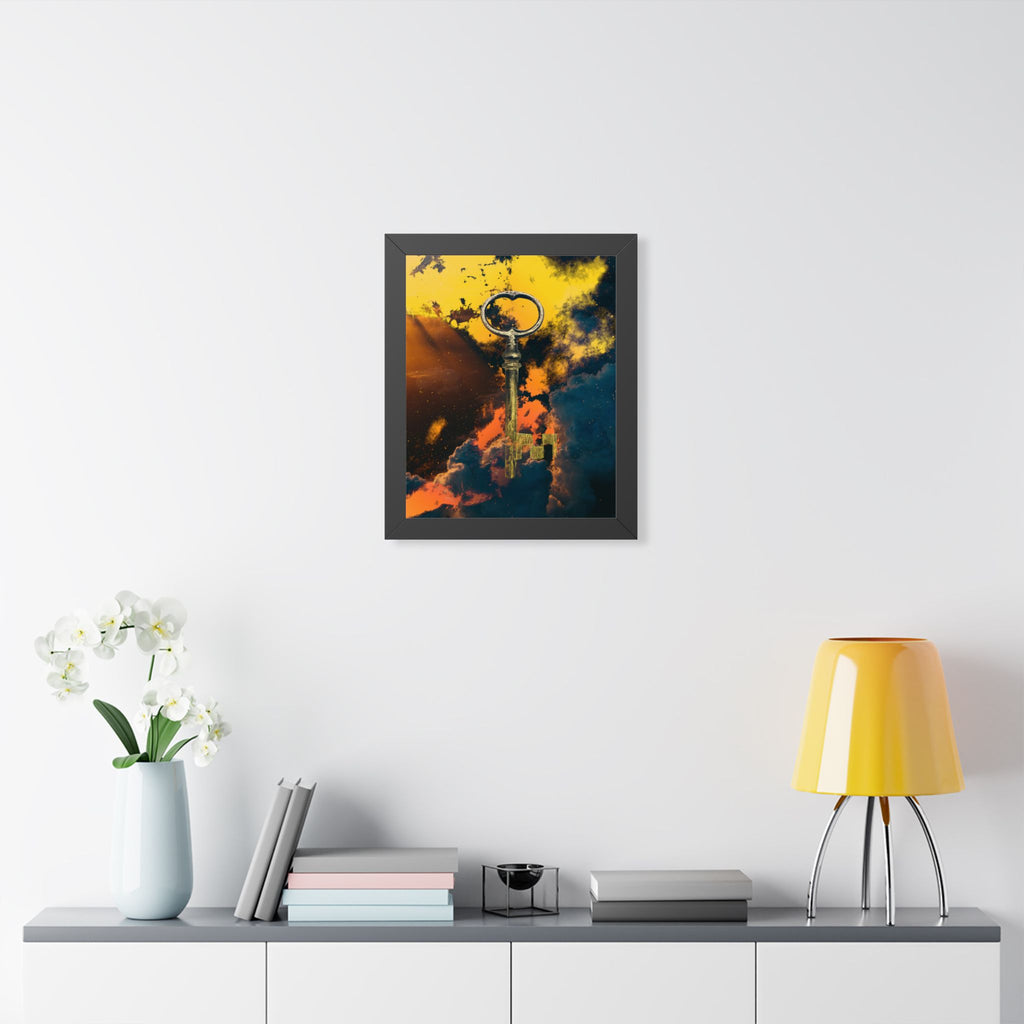 Key To The Kingdom Framed Poster - Fantasy Mysterious Wall Art