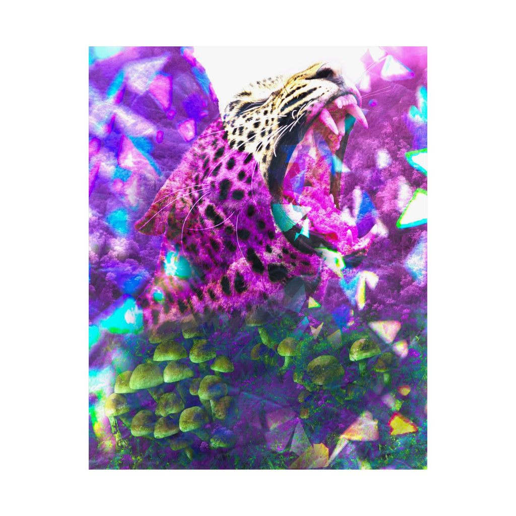 Trippy Cheetah Matte Poster Print