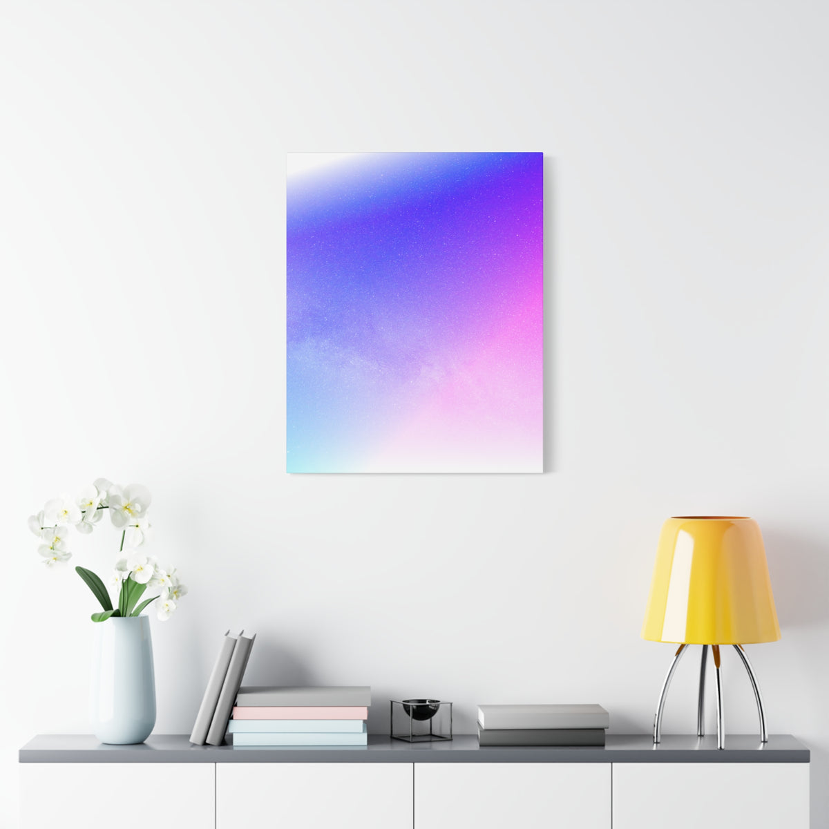Starfield Space Galaxy Canvas Wall Art - Cosmic Purple Decor