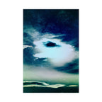 Sunset Space Mountains Matte Poster Print