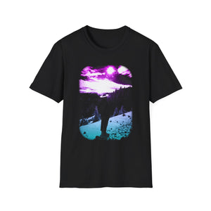 Winter Aurora Light Graphic Tee - Scenic Northern Lights Shirt