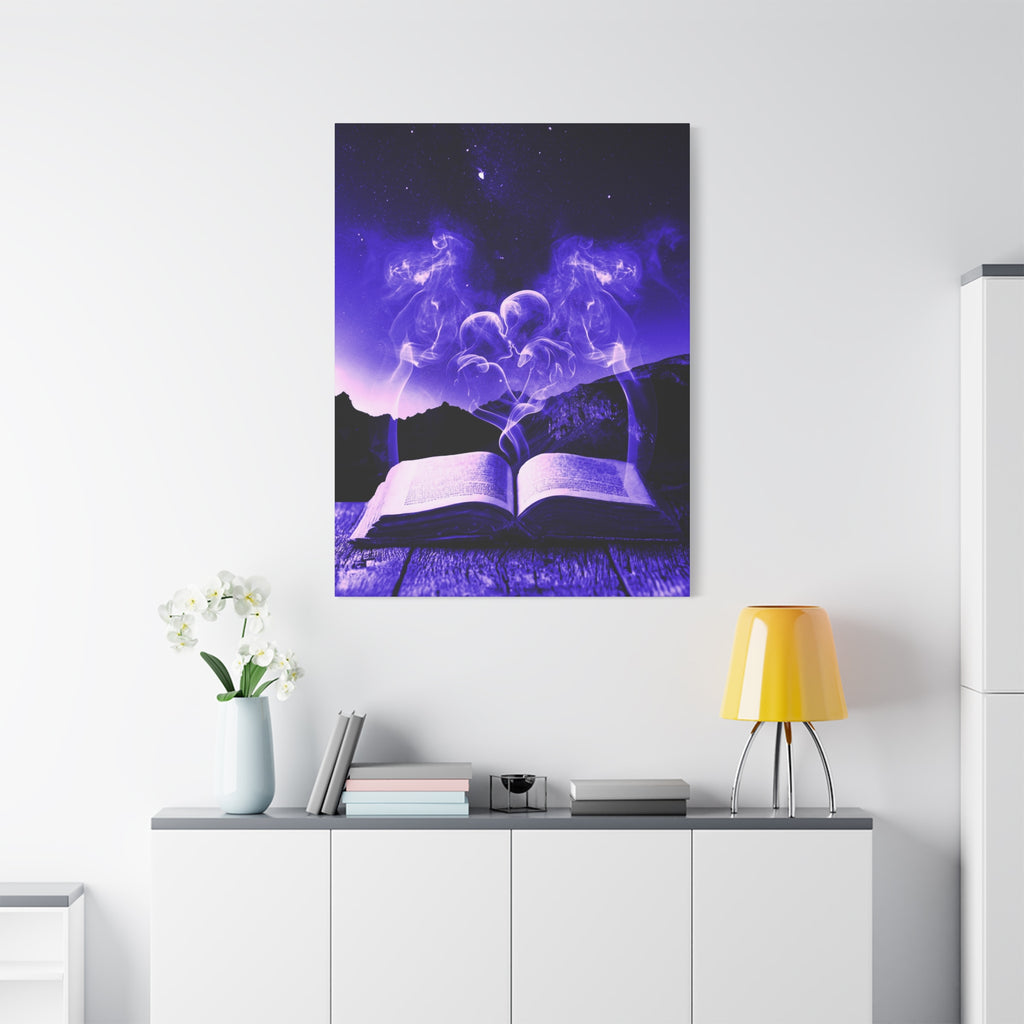 Magic Book Love Spell Canvas Wall Art - Witchy Fantasy Decor
