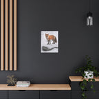 Spirit of the Fox Canvas Wall Art - Psychedelic Geometric Wildlife Decor