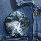 Frozen Forest Pin - Winter Landscape Art Button