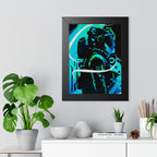 Grunge Paint Blast Framed Poster - Splatter Astronaut Wall Art