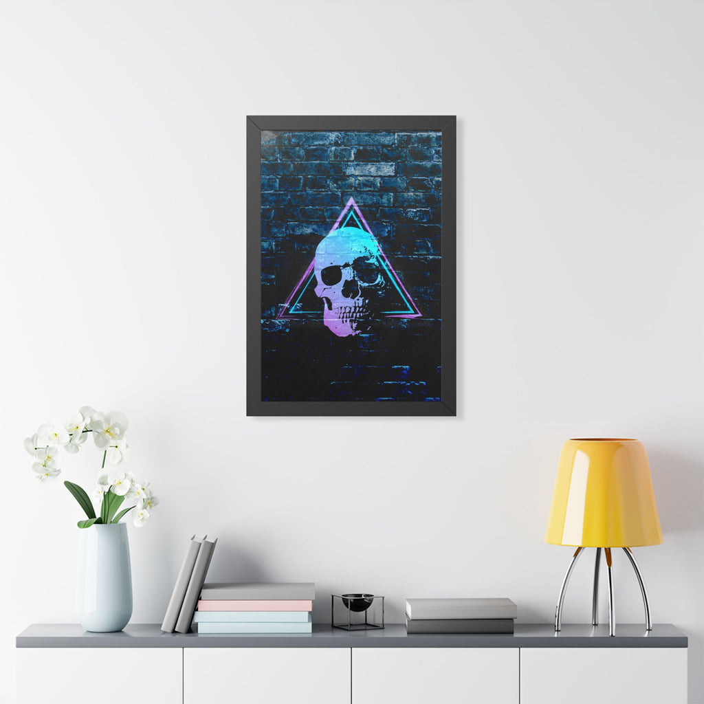 Skull Wall Art Framed Poster - Dark Gothic Skull Print