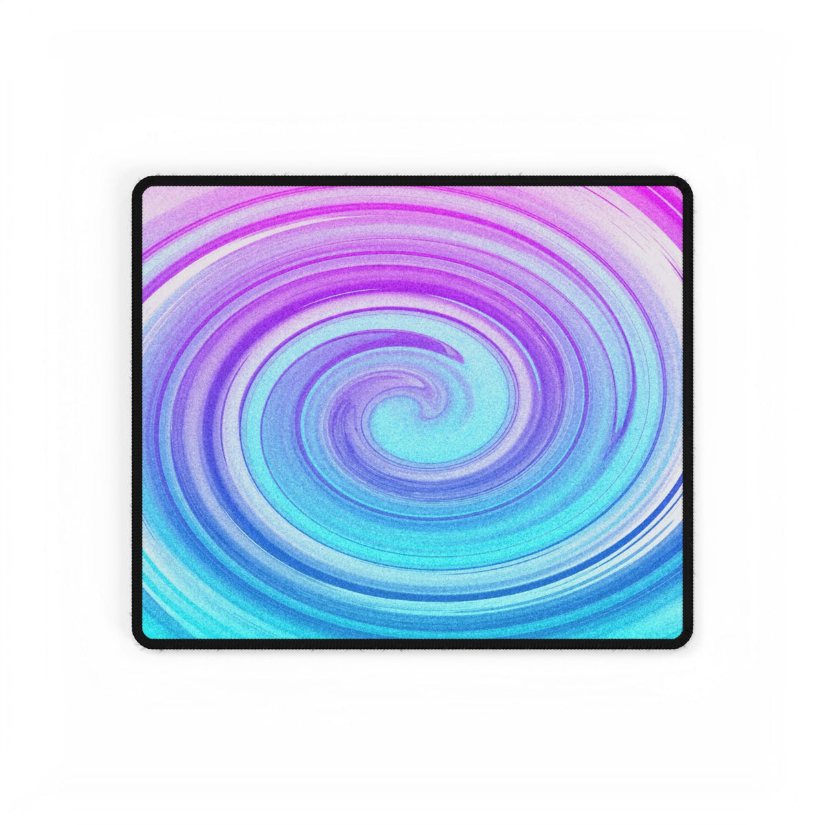 Daze And Haze Desk Mat - Swirling Vortex of Purple, Blue, White Mouse Pad