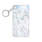 Frost Owl Keychain - Winter Bird Acrylic Charm