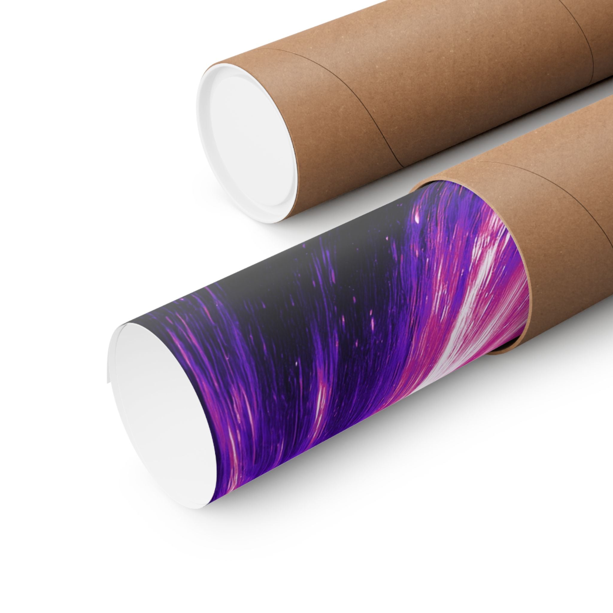 Purple Pink Wormhole Poster Print - Cosmic Vortex Art