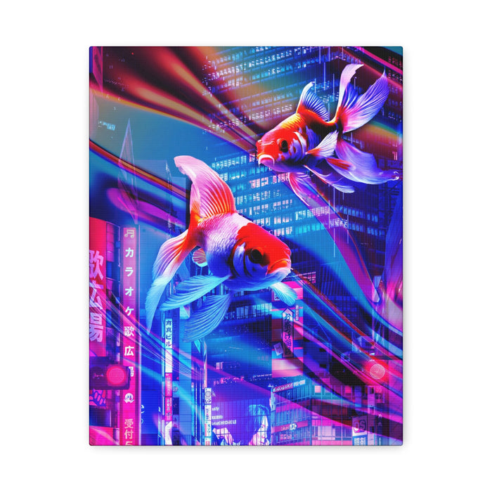 Japanese City Punk Special Edition Canvas Wall Art - Neon Japan Street