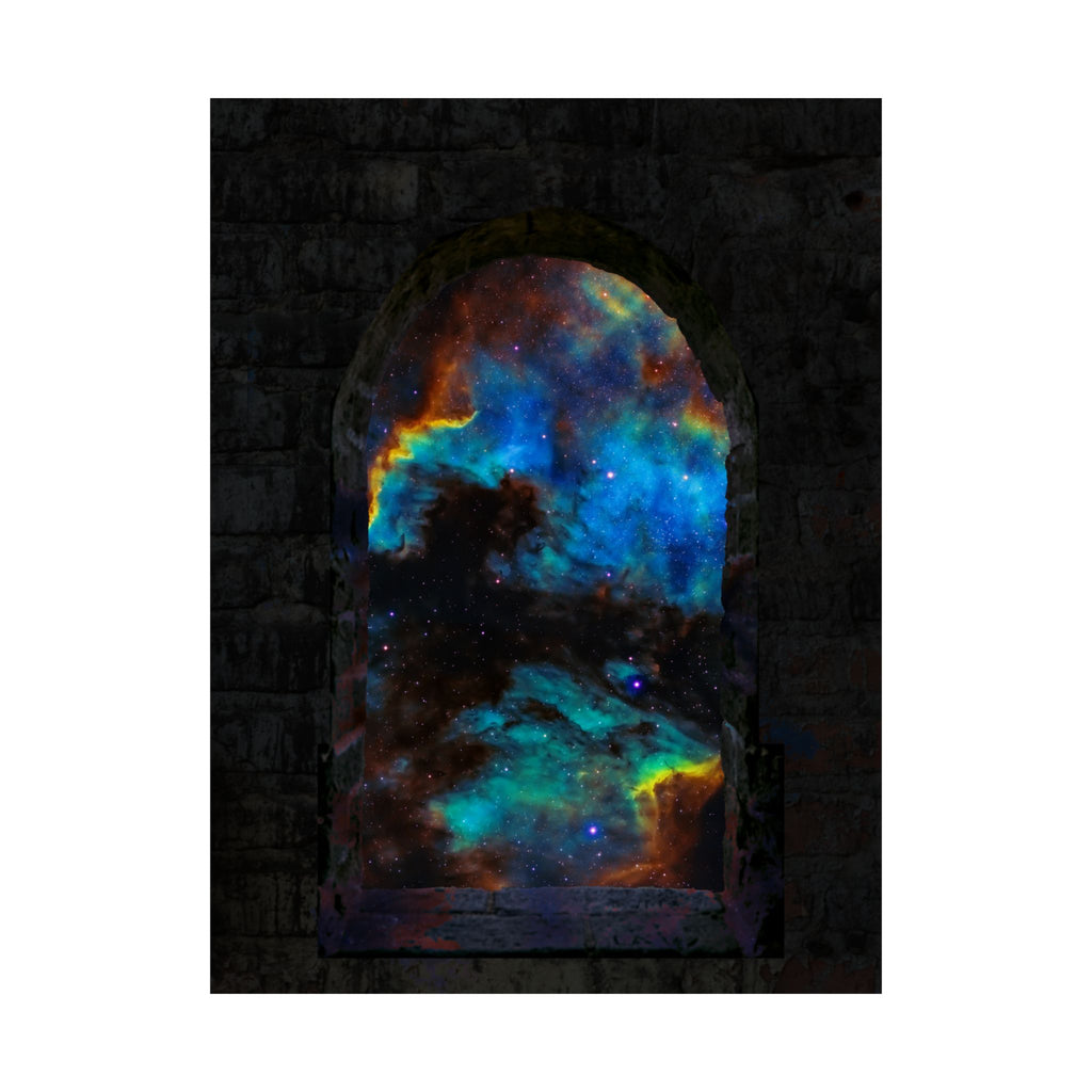 Stellar Castle Window Poster - Galaxy Cosmos Art Print