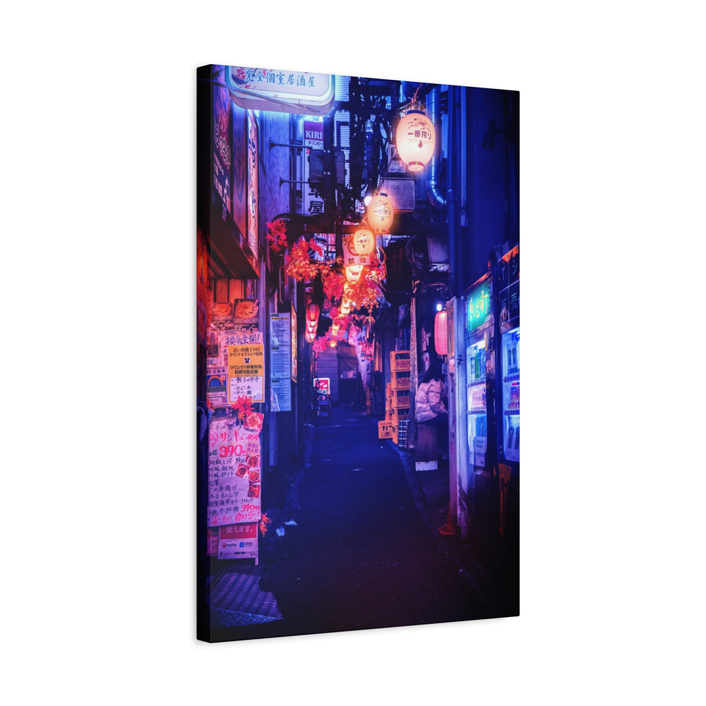 Japanese City Punk FX Canvas Wall Art - Cyberpunk Street Decor
