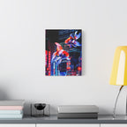 Japanese City Punk FX.2 Canvas Wall Art - Neon Japan Cyberpunk Street