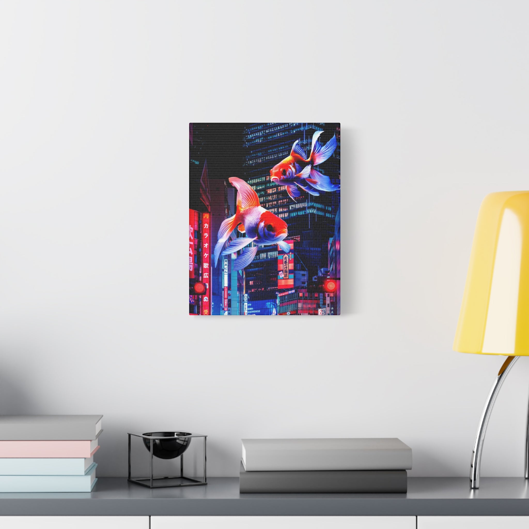 Japanese City Punk FX.2 Canvas Wall Art - Neon Japan Cyberpunk Street