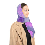 Into The Night Scarf - Purple Pink Abstract Shawl