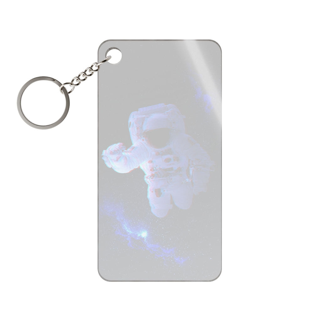Scanline Spaceman Keychain - CRT Astronaut Acrylic Charm