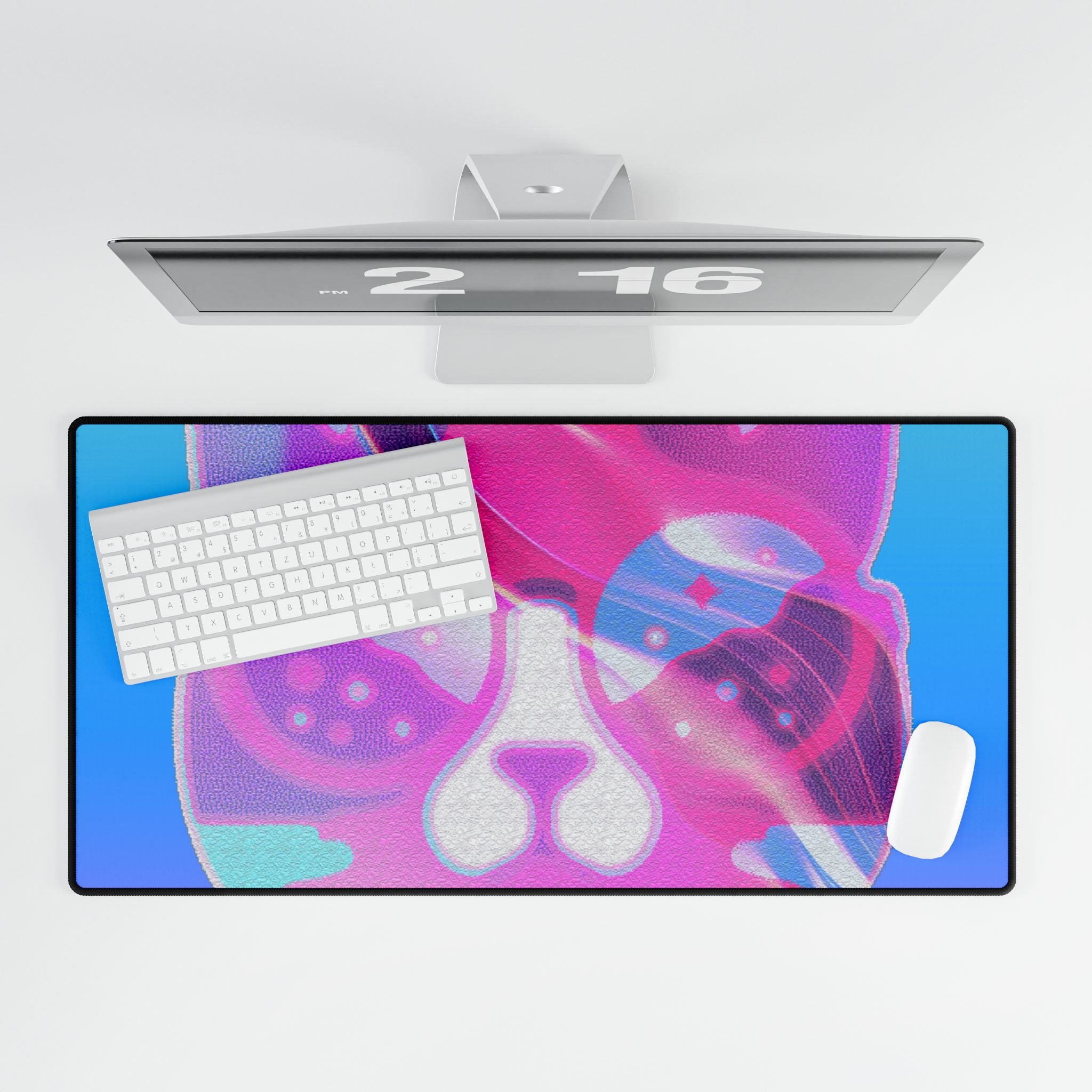 Lofi Cat Meow Desk Mat - Retro Anime Aesthetic Mouse Pad