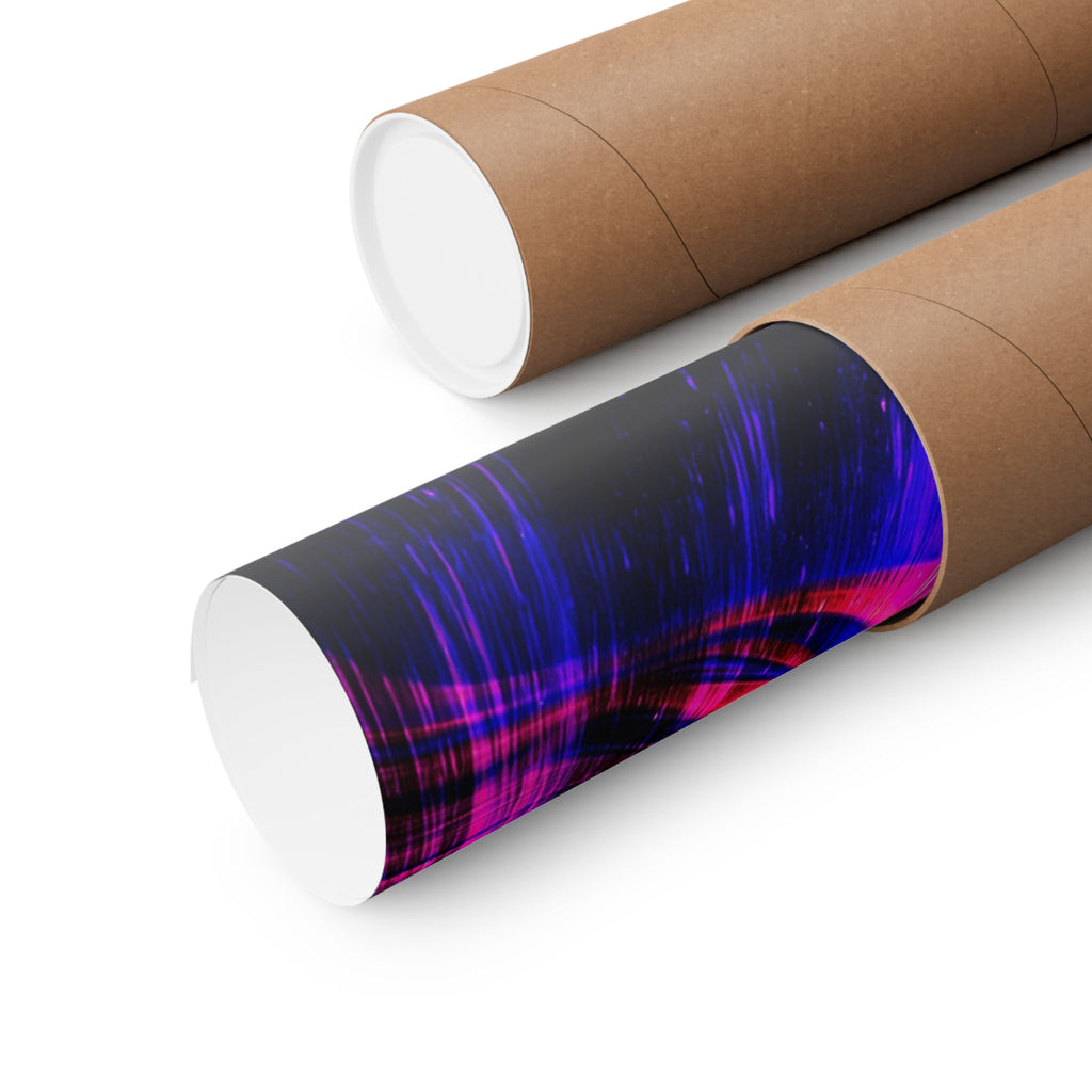Purple Pink Wormhole Poster - Special Edition Cosmic Vortex Art